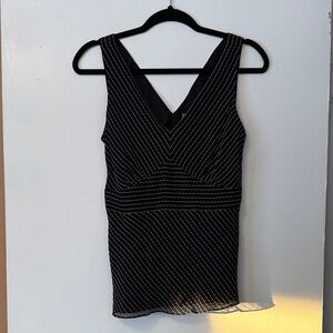 Ann Taylor Silk Pinstripe Tanktop